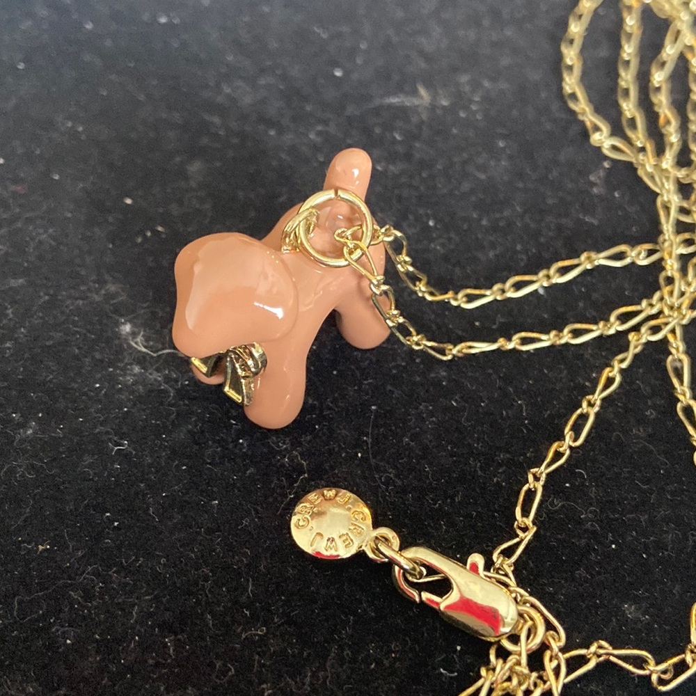 J.Crew Puppy with bow Necklace